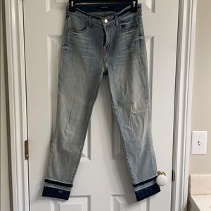 J Brand Alana Remnant two-tone Jeans